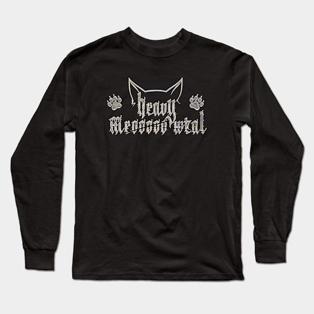 heavy meowtal Long Sleeve T-Shirt by hutshirt